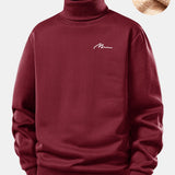 Velira Sweatshirts Bordo / S Vyrų Print Teddy Fleece Pamušalu Kaklo Megztinis
