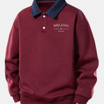 Velira Sweatshirts Bordo / XS Atsipalaidavęs Milano Spaudos Kontrasto Polo Palaidinė