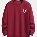 Velira Sweatshirts Bordo / XS Elnių Galvos Spauda Laisvalaikio Puloveris