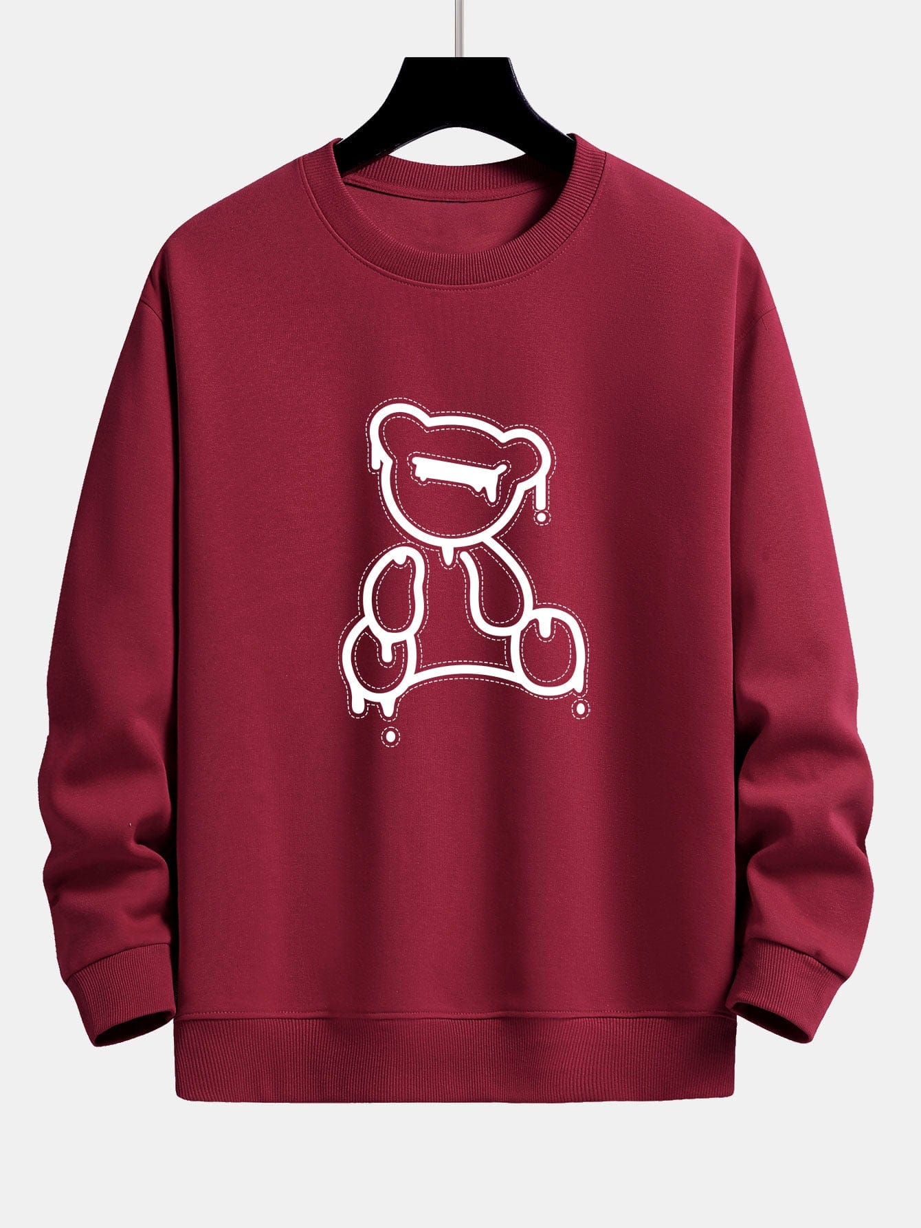 Velira Sweatshirts bordo / XS Lino lokio atspaudo laisvas fit džemperis