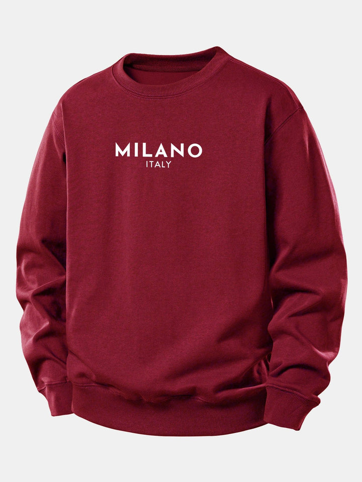 Velira Sweatshirts Bordo / XS Milano spaudinys laisvas megztinis