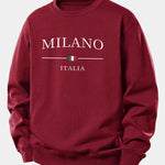 Velira Sweatshirts Bordo / XS Milano Spaudos Laisvas Fit Mikina