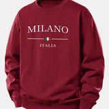 Velira Sweatshirts Bordo / XS Milano Spaudos Laisvas Fit Mikina