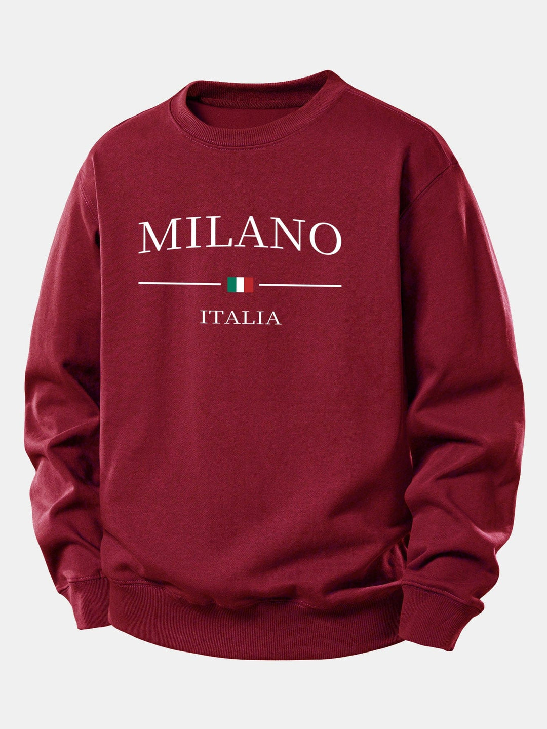 Velira Sweatshirts Bordo / XS Milano Spaudos Laisvas Fit Mikina