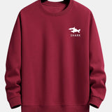 Velira Sweatshirts Bordo / XS Šalikas su ryklių spauda, laisvas kirpimas