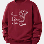 Velira Sweatshirts Bordo / XS Šuo Batai Spaudiniu Laisvalaikio Fit Palaidinukė