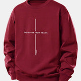 Velira Sweatshirts Bordo / XS Tikėjimo spauda laisvo kirpimo džemperis