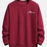 Velira Sweatshirts Bordo / XS Vyrų šūkio spaudos laisvo kirpimo džemperis
