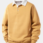 Velira Sweatshirts geltona / S Kontrasto polo apykaklės džemperis