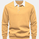 Velira Sweatshirts geltona / S Kontrasto Polo Apykaklės Megztinis