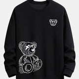 Velira Sweatshirts juoda / S Meškos Pėdsakų Laisvalaikio Fit Džemperis