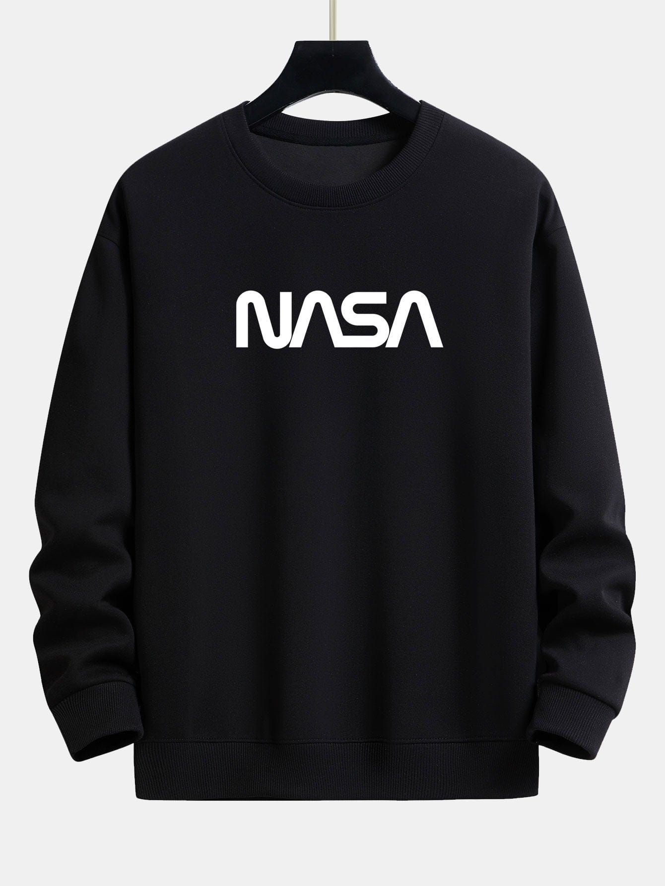 Velira Sweatshirts juoda / S NASA Print Relax Fit Sweatshirt