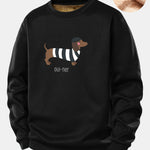 Velira Sweatshirts Juoda / S Prancūziško takso rašto Teddy fliso pamušalu megztinis