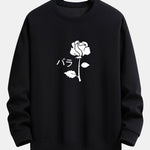 Velira Sweatshirts juoda / S Rožinė spauda laisvo kirpimo džemperis
