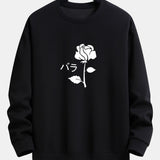 Velira Sweatshirts juoda / S Rožinė spauda laisvo kirpimo džemperis