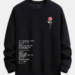 Velira Sweatshirts juoda / S Rožinė šūkio spauda laisvo kirpimo megztinis