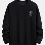 Velira Sweatshirts juoda / S Rožių Rašto Atsipalaidavęs Palaidinukas