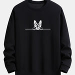 Velira Sweatshirts juoda / S Žiūrintis Vokiečių Aviganis Spauda Laisvas Pritaikymas Palaidinė