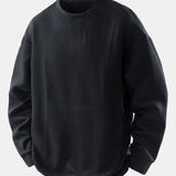 Velira Sweatshirts juoda / XS Atsipalaidavęs Geometrinis Žakardo Palaidinukas
