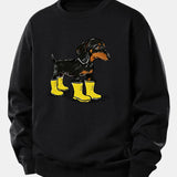 Velira Sweatshirts Juoda / XS Batai su takso atspaudu, laisvas kirpimas, džemperis