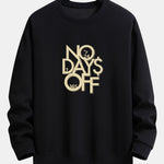 Velira Sweatshirts juoda / XS Be poilsio dienų spausdinta laisva fit džemperis