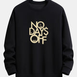 Velira Sweatshirts juoda / XS Be poilsio dienų spausdinta laisva fit džemperis