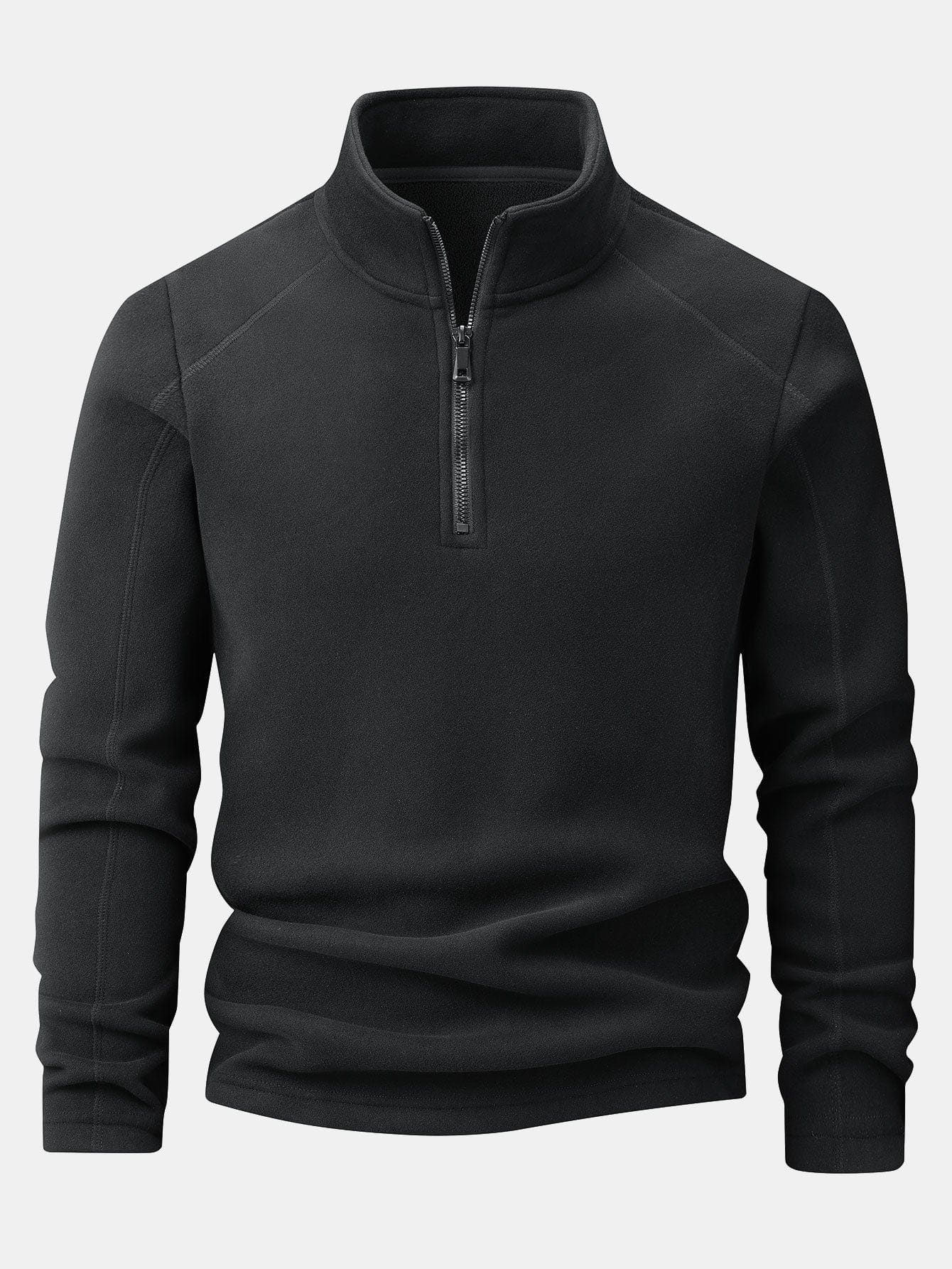 Velira Sweatshirts juoda / XS Ketvirčio užtrauktuko fliso džemperis