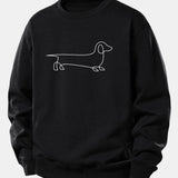 Velira Sweatshirts Juoda / XS Linijos taksų spaudas laisvas džemperis