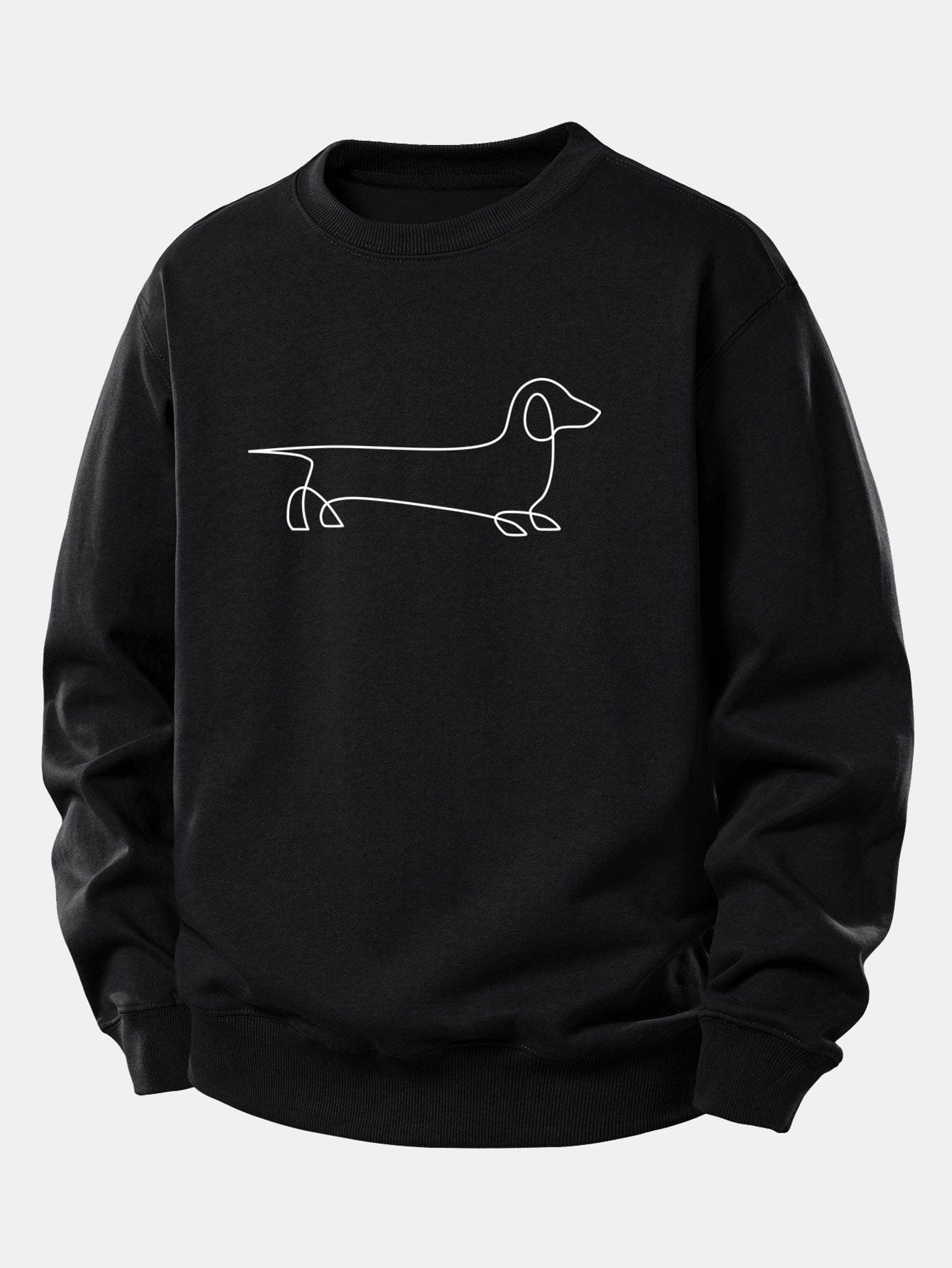 Velira Sweatshirts Juoda / XS Linijos taksų spaudas laisvas džemperis