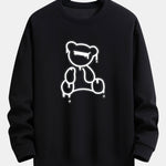 Velira Sweatshirts juoda / XS Lino lokio atspaudo laisvas fit džemperis