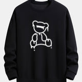 Velira Sweatshirts juoda / XS Lino lokio atspaudo laisvas fit džemperis