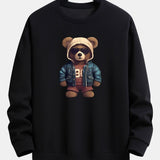 Velira Sweatshirts juoda / XS Lokys Odinėje Striukėje Spauda Laisvas Švarkas