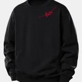 Velira Sweatshirts Juoda / XS Meilės Spauda Laisvo Kirpimo Moteriškas Megztinis
