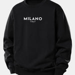 Velira Sweatshirts Juoda / XS Milano spaudinys laisvas megztinis