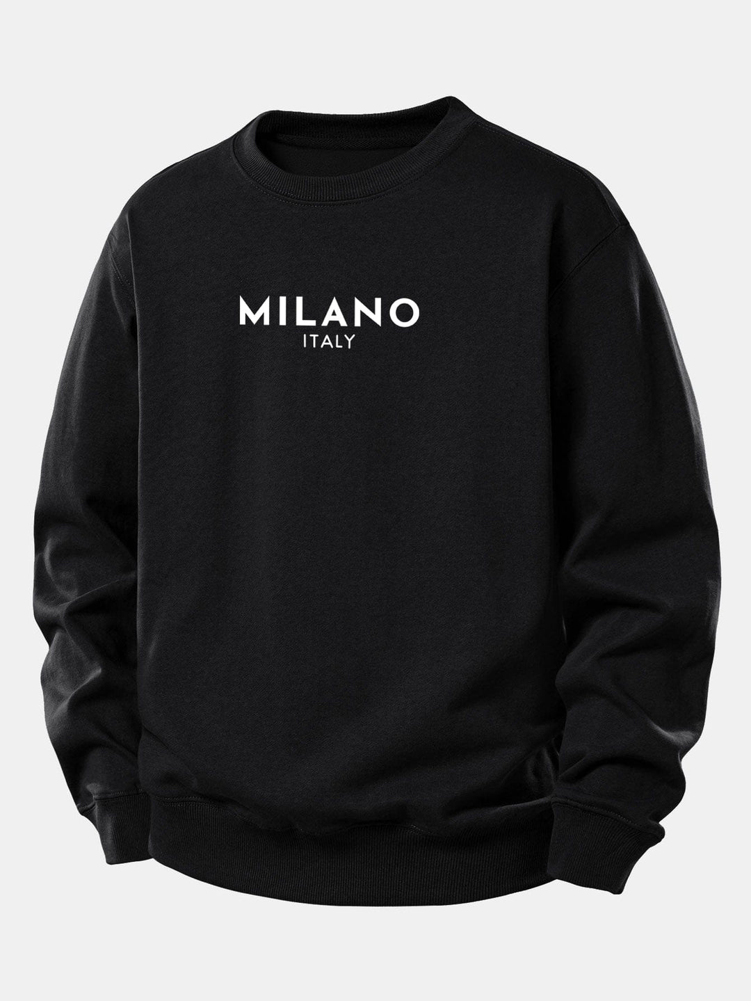 Velira Sweatshirts Juoda / XS Milano spaudinys laisvas megztinis