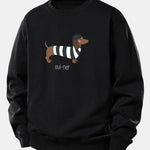 Velira Sweatshirts Juoda / XS Prancūzų taksų spauda laisvo kirpimo džemperis