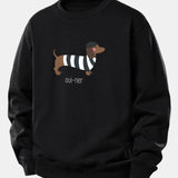 Velira Sweatshirts Juoda / XS Prancūzų taksų spauda laisvo kirpimo džemperis
