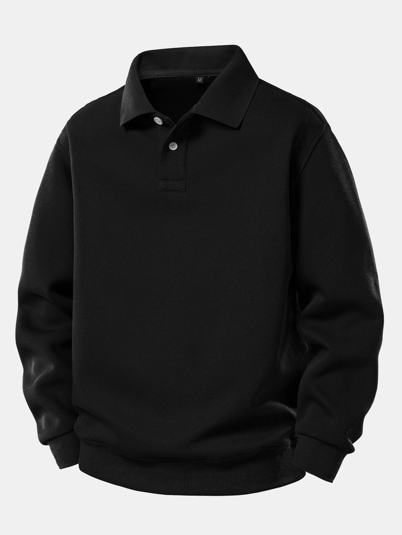 Velira Sweatshirts juoda / XS Solidus polo apykaklės megztinis