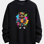 Velira Sweatshirts juoda / XS Spalvingo Lokio Spauda Atsipalaidavęs Palaidinukas