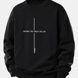 Velira Sweatshirts Juoda / XS Tikėjimo spauda laisvo kirpimo džemperis