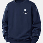 Velira Sweatshirts Jūrinė / XS Šypsenėlės Spausdinimo Atsipalaidavęs Fit Megztinis