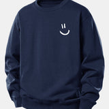 Velira Sweatshirts Jūrinė / XS Šypsenėlės Spausdinimo Atsipalaidavęs Fit Megztinis