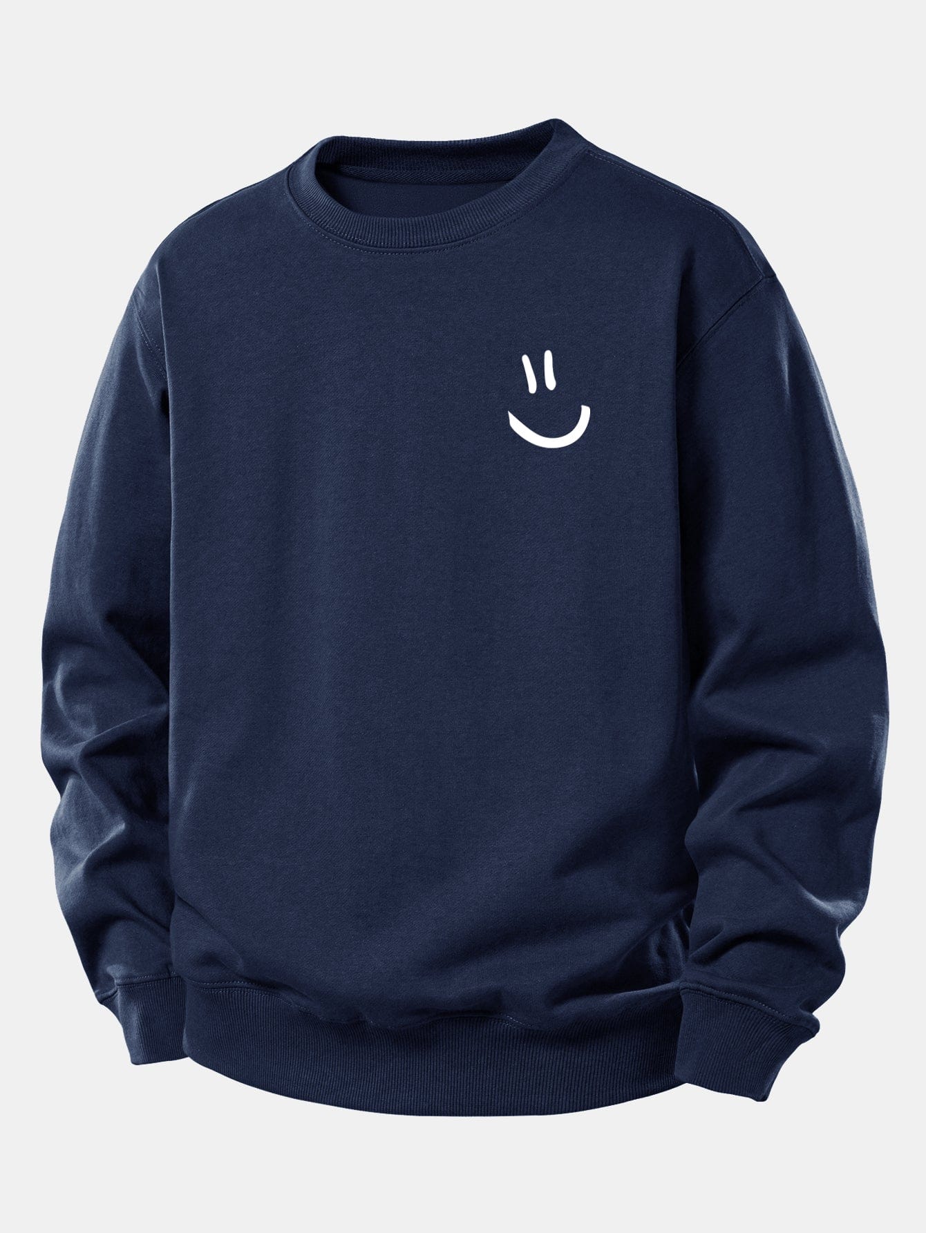 Velira Sweatshirts Jūrinė / XS Šypsenėlės Spausdinimo Atsipalaidavęs Fit Megztinis