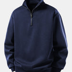 Velira Sweatshirts Jūros mėlyna / XS Relaksuotas Fit Ketvirčio Užtrauktukas Palaidinė