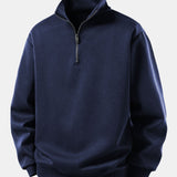 Velira Sweatshirts Jūros mėlyna / XS Relaksuotas Fit Ketvirčio Užtrauktukas Palaidinė