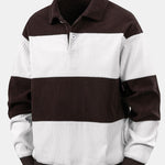 Velira Sweatshirts Kava / S Kontrastinė džinsinė polo megztinė