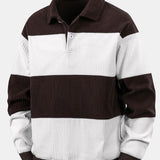 Velira Sweatshirts Kava / S Kontrastinė džinsinė polo megztinė