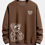 Velira Sweatshirts kava / S Meškos Pėdsakų Laisvalaikio Fit Džemperis