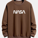 Velira Sweatshirts kava / S NASA Print Relax Fit Sweatshirt