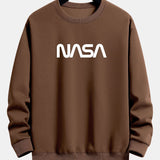 Velira Sweatshirts kava / S NASA Print Relax Fit Sweatshirt